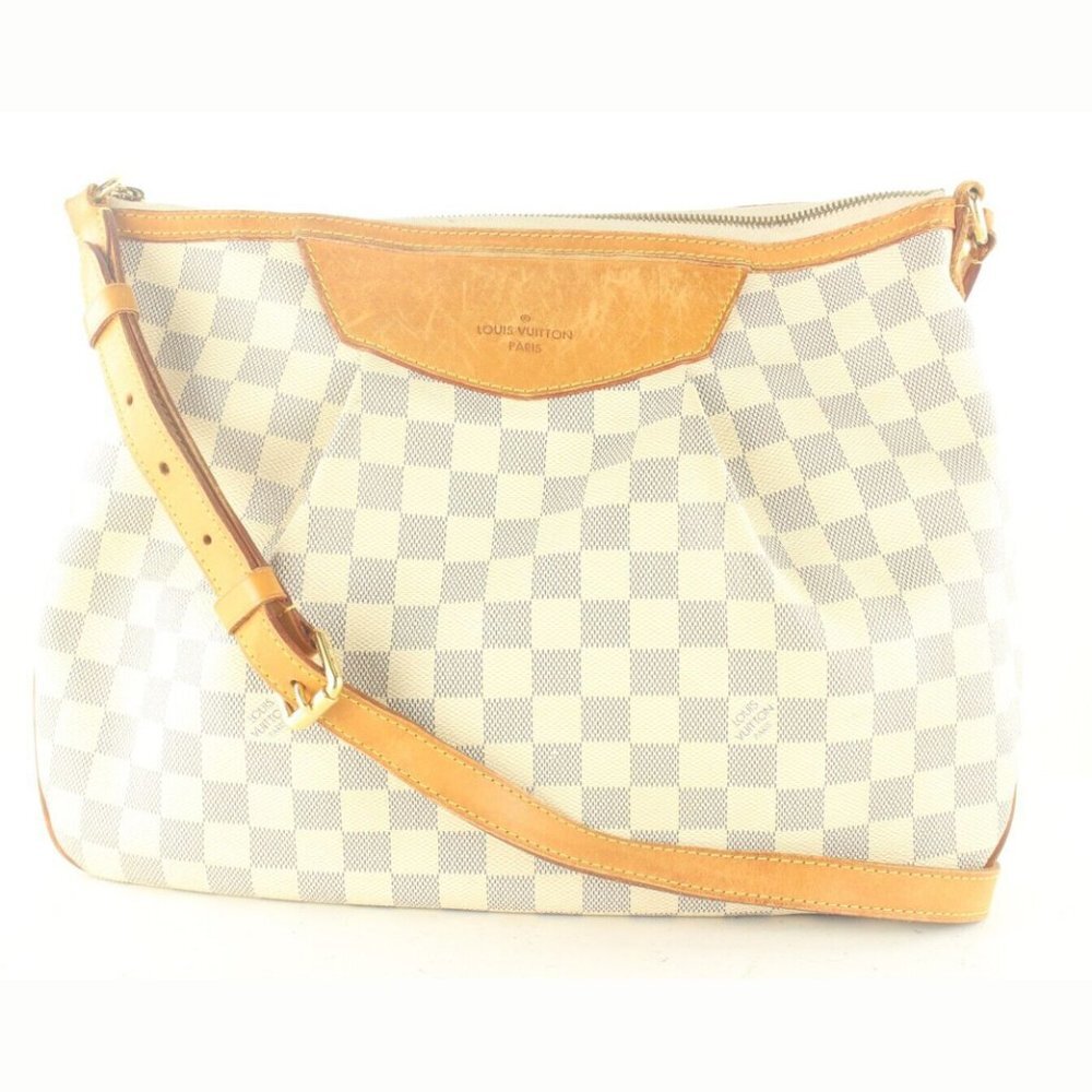 Louis Vuitton Siracusa Shoulder Bag PM White Leather 8LV919k